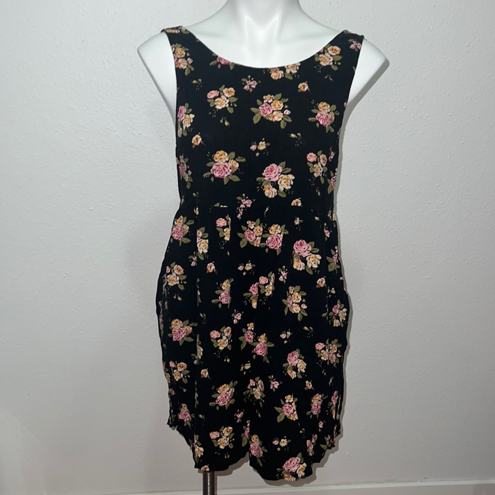 Forever 21 Floral Sleeveless Dress Sz L
